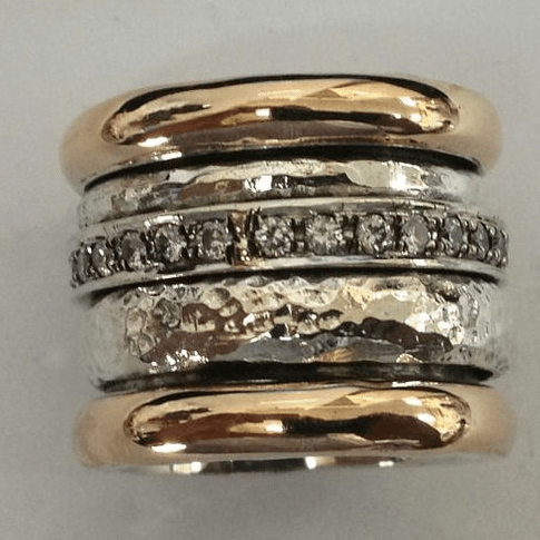 Vintage-Inspired Bold Gold Stack Ring
