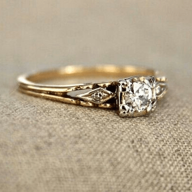 Zirconia Fine Gold Ring
