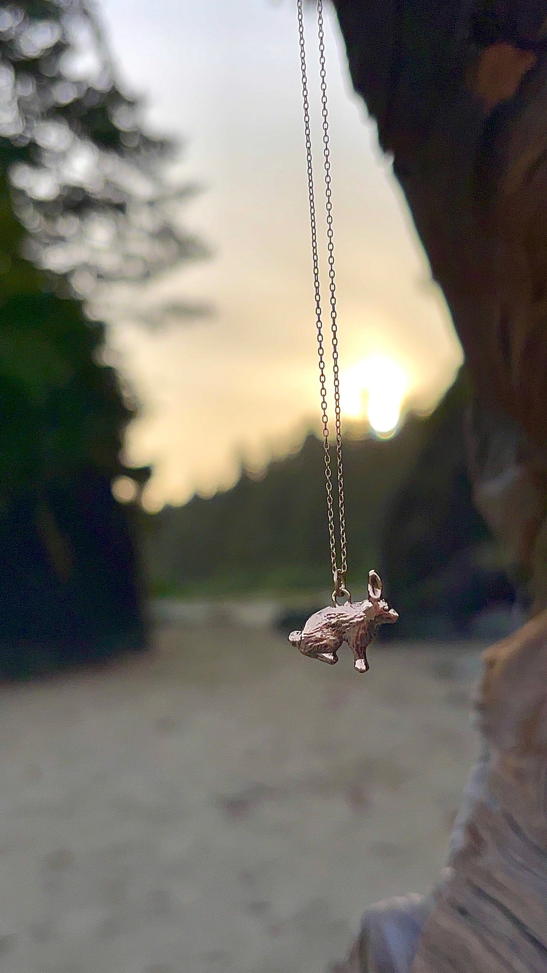 Winter Hare Necklace