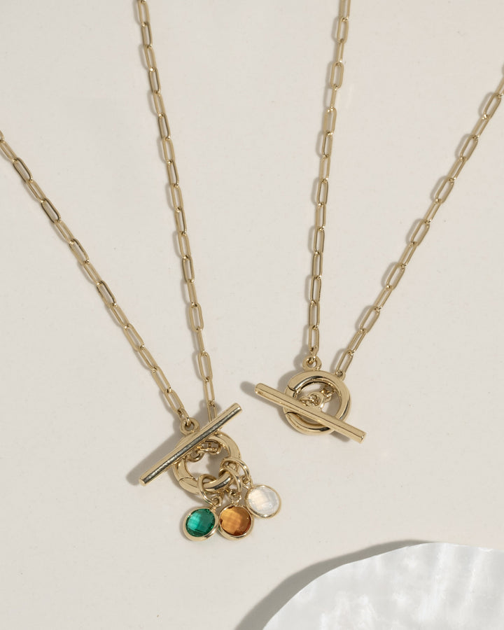Birthstone Toggle Necklace