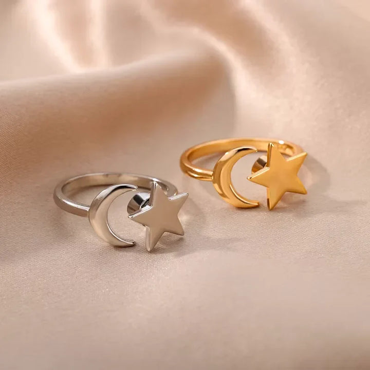 Anti Anxiety Rings For Women Stainless Steel Jewelry