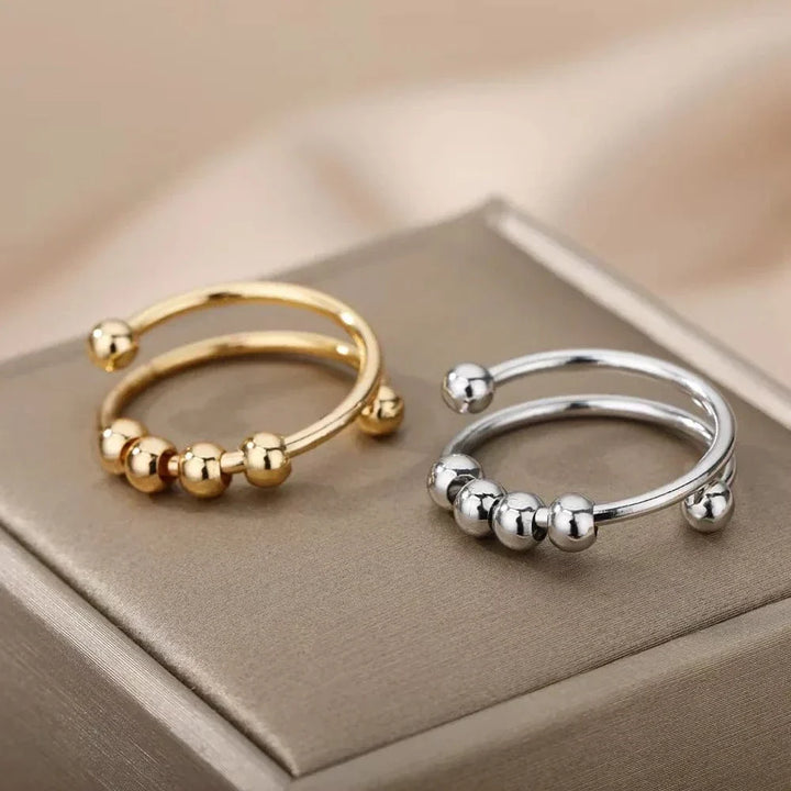 Anti Anxiety Rings For Women Stainless Steel Jewelry