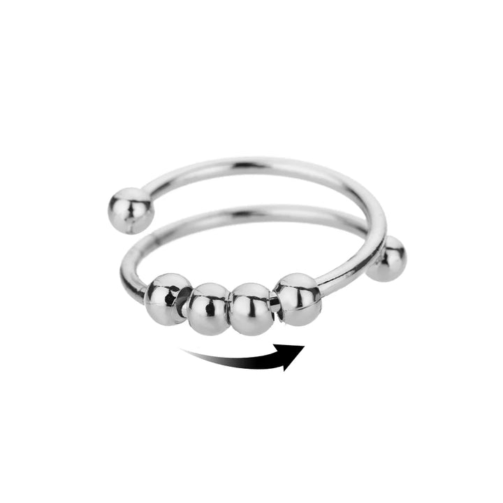 Anti Anxiety Rings For Women Stainless Steel Jewelry