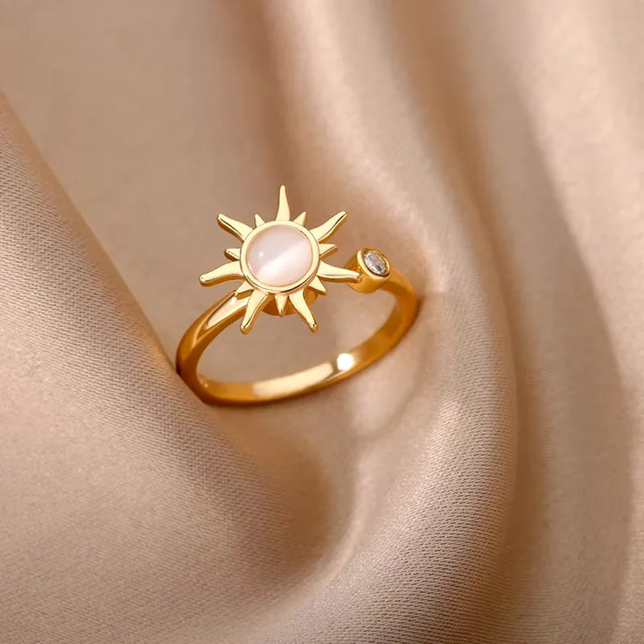 Anti Anxiety Rings For Women Stainless Steel Jewelry