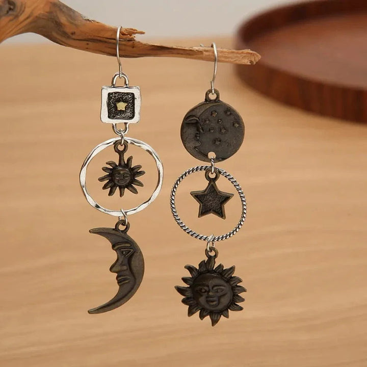 Vintage Sun Moon Earrings