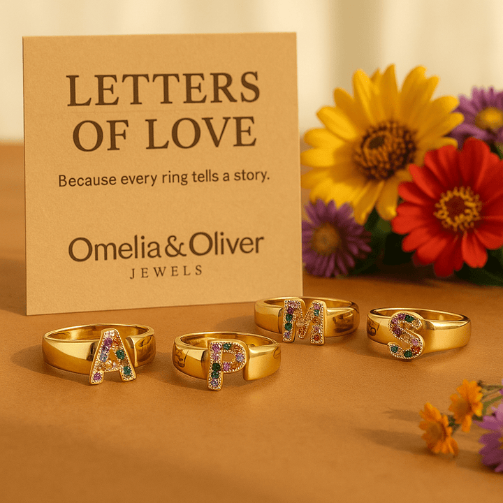 Wish - Gold Stainless Steel Initial Ring