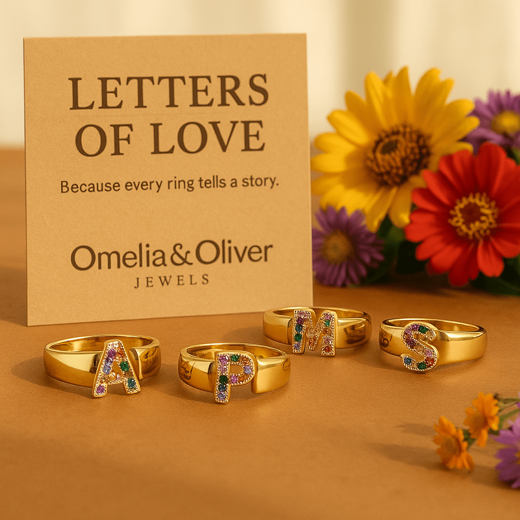 Zen - Gold Stainless Steel Initial Ring