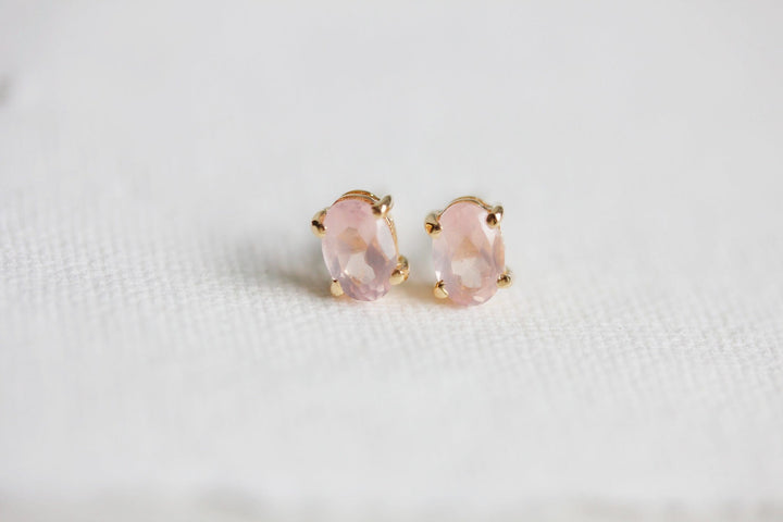Ava Studs in Rose Quartz