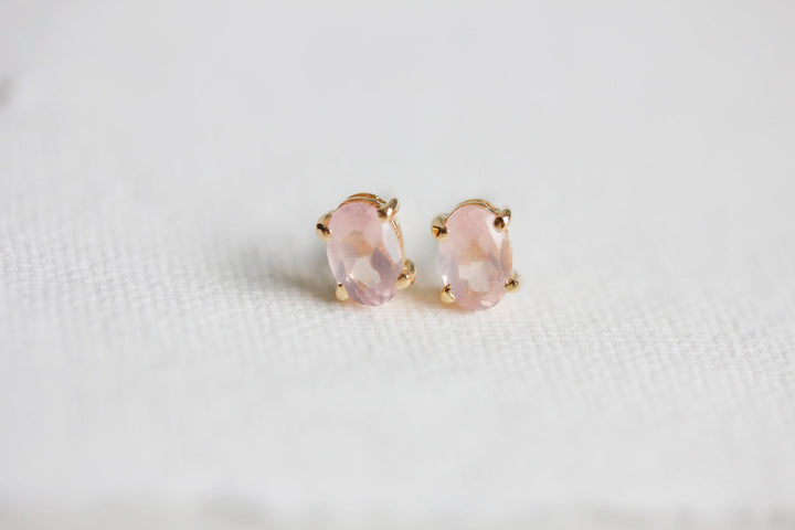 Ava Studs in Rose Quartz