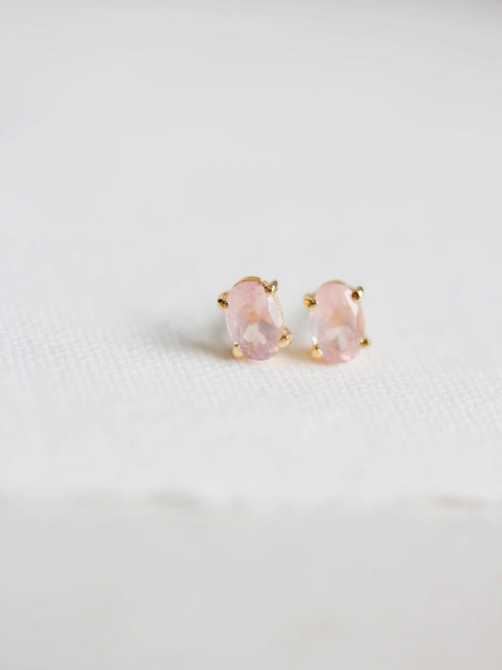 Ava Studs in Rose Quartz
