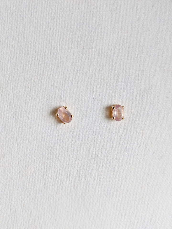Ava Studs in Rose Quartz