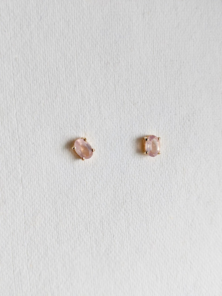 Ava Studs in Rose Quartz