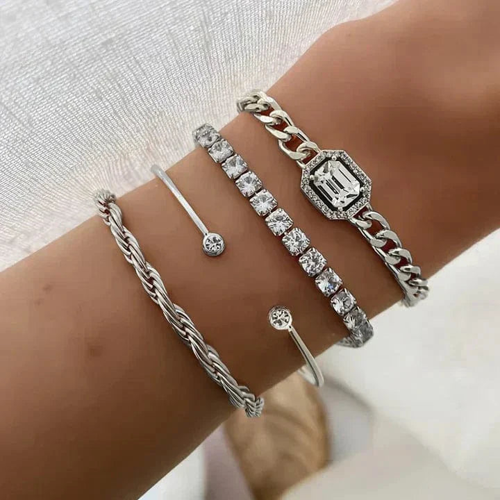 Bliss - Radiant 18K Gold Bracelet Set