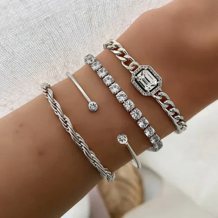 Bliss - Radiant 18K Gold Bracelet Set